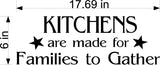 Family Gathering Wall Decal - Kitchen Home Decor Sticker