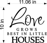 Love Grows Best Wall Decal - Charming Home Decor for Little Houses