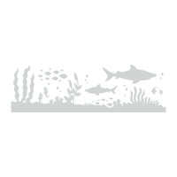 Ocean Shark Etched Glass Vinyl Decals for Shower Doors  Windows - SC01