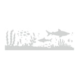 Ocean Shark Etched Glass Vinyl Decals for Shower Doors  Windows - SC01