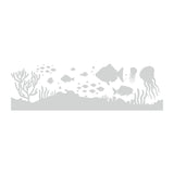 Ocean Jellyfish Etched Glass Vinyl Decals for Shower Doors  Windows - SC02 Design