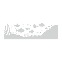 Ocean Puffer Fish Shower Door Decal - Etched Glass Vinyl for Windows and Doors SC03