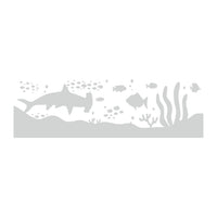 Ocean Hammerhead Shark Decal for Etched Glass Vinyl Shower Doors and Windows - SC05