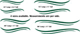 Replacement Decals for Pontoon Boat RV  Camping Trailers - TSW03 Stripe Set