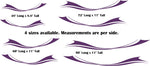 Pontoon Boat Trailer Decals Set  Stripe Design for RV  Motor Home Replacement