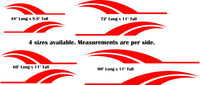 Pontoon Boat Stripe Decals for RVs and Campers - TSW12 Replacement Set