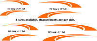 Pontoon Boat Stripe Decals for RVs  Trailers - TSW14 Replacement Set