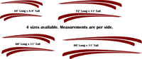 Pontoon Boat Stripe Decals for RV and Motor Home Replacement - TSW16 Set