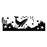 Etched Glass Starfish  Whale Ocean Decals for Shower Doors  Windows