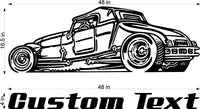 Vintage Hot Rods WC10 Auto Car Wall Decals Stickers Man Cave Boys Room Décor