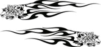 Leopard Flame Decals for Cars Trucks Boats Golf Carts Stickers