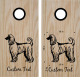 Afghan Hound Dog Cornhole Board Decals Stickers