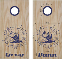 beach lake life cornhole decals