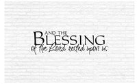 and The Blessing of The Lord Rested Upon Us Inspirational Words Quote Home Decor Vinyl Wall Art Stickers Decals Graphics