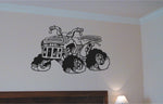 ATV Four Wheeler Car Wall Decal - Auto Wall Mural - Vinyl Stickers - Boys Room Decor