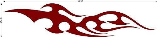 Tribal Side Flames Decal Sticker for Auto Truck Car or Boat - TF014