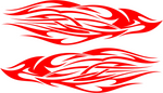 Tribal Side Flames Decal Sticker for Auto Truck Car and Boat - TF052