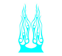 Auto Truck Car Hood Flames Graphics Decals - HH34 Stylish Flame Design