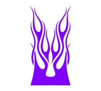 Car Hood Flames Graphic Decals for Trucks and Autos - Eye-Catching HH35 Design