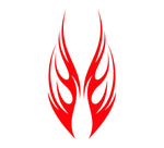 Auto Truck Car Hood Flames Graphics Decals - Stylish Flame Design for Custom Vehicle Look