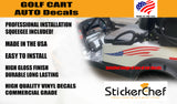 Golf Cart Decals Accessories Go Kart Stickers Tribal Flames Stripes GC72