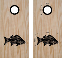 hunting fishing cornhole decal