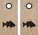 hunting fishing cornhole decal