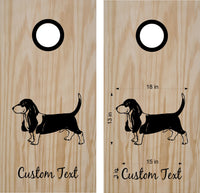 Basset Hound Breed Dog Cornhole Board Decals Stickers