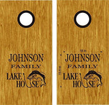 hunting fishing cornhole decal