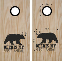 Beer Is My Spirit Animal Cornhole Decal Sticker Bean Bag Toss