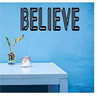 Believe Words Quote Home Decor Vinyl Wall Art Stickers Decals Graphics
