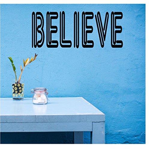 Believe Words Quote Home Decor Vinyl Wall Art Stickers Decals Graphics