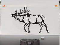 Big Elk Walking Decal Trailer Camper Auto Truck Vinyl Sticker