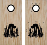 Black Labrador Decal Set for Cornhole Boards - Dog-Themed Bean Bag Toss Stickers