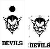 Blue Devils Cornhole Board Decal - School Mascot Sticker for Tailgating and Game Day Fun