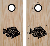 hunting fishing cornhole decal