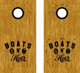 Boats and Hoes Cornhole Board Decals Sticker