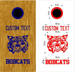 Bobcats School Mascot Vinyl Decal Sticker for Cornhole Boards