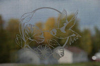 Briar Rose- DIY Etched Glass Vinyl- Window Film Privacy- Shower Door- Bathroom Decals- Front Door -Window Dressing - Sticker Chef