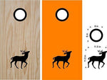 hunting fishing cornhole decal