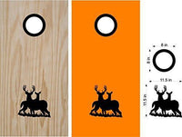 hunting fishing cornhole decal