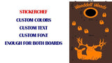 hunting fishing cornhole decal