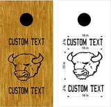 Buffalo Mascot Sports Team Cornhole Board Decals Stickers Both Boards
