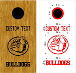 Bulldogs School Mascot Vinyl Decal Sticker for Cornhole Boards