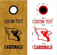 Cardinals Baseball Mascot Vinyl Decal Sticker for Cornhole Boards - MA01B