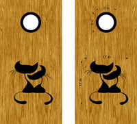 Cat Themed Cornhole Board Decals - Fun Stickers for Cat Lovers