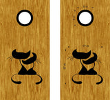 Cat Themed Cornhole Board Decals - Fun Stickers for Cat Lovers