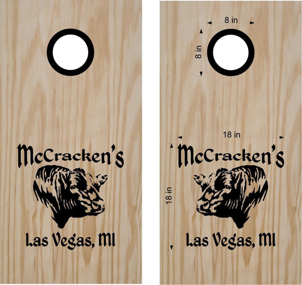 Cattle Cow Cornhole Decal Set Boards Bean Bag Toss Sticker