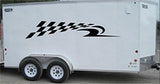 Checkered Flag Racing Trailer Decals Stickers Murals Set Auto Car Truck