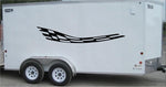 Checkered Racing Stripe Trailer Decal - Vinyl Decal - Car Decal -Trailer Sticker - CF006